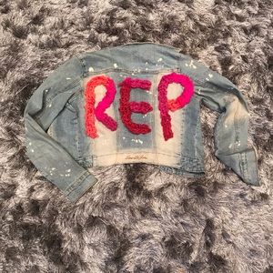 REP Customized Distressed Jean Jacket